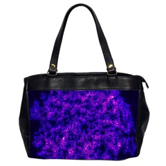 Queen Annes Lace In Blue And Purple Oversize Office Handbag (2 Sides) by okhismakingart