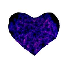 Queen Annes Lace In Blue And Purple Standard 16  Premium Heart Shape Cushions by okhismakingart