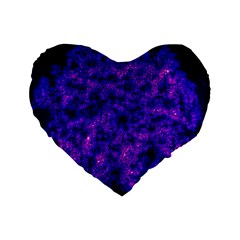 Queen Annes Lace In Blue And Purple Standard 16  Premium Flano Heart Shape Cushions by okhismakingart