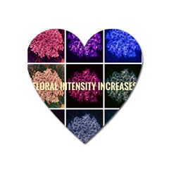 Floral Intensity Increases  Heart Magnet by okhismakingart