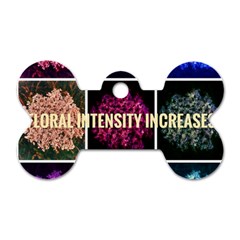 Floral Intensity Increases  Dog Tag Bone (two Sides) by okhismakingart