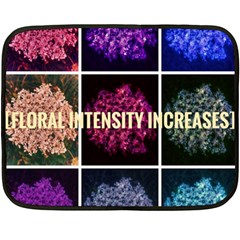 Floral Intensity Increases  Double Sided Fleece Blanket (mini)  by okhismakingart