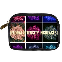 Floral Intensity Increases  Digital Camera Leather Case by okhismakingart