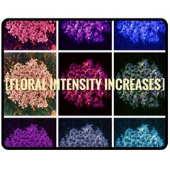 Floral Intensity Increases  Double Sided Fleece Blanket (medium)  by okhismakingart