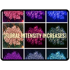 Floral Intensity Increases  Double Sided Fleece Blanket (large)  by okhismakingart