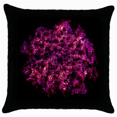 Queen Annes Lace in Red Throw Pillow Case (Black)