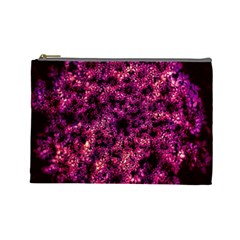 Queen Annes Lace In Red Cosmetic Bag (large) by okhismakingart