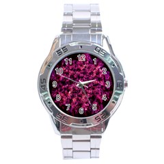 Queen Annes Lace In Red Stainless Steel Analogue Watch by okhismakingart