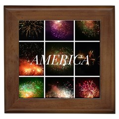 America Framed Tiles by okhismakingart