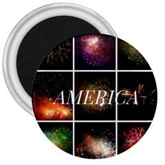 America 3  Magnets by okhismakingart