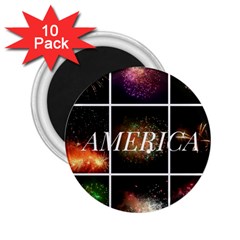 America 2 25  Magnets (10 Pack)  by okhismakingart