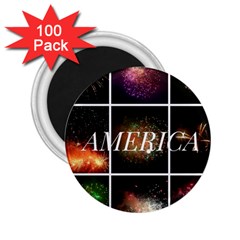 America 2 25  Magnets (100 Pack)  by okhismakingart