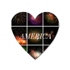 America Heart Magnet by okhismakingart