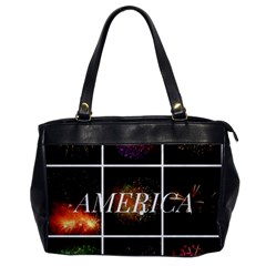 America Oversize Office Handbag by okhismakingart