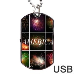 America Dog Tag Usb Flash (one Side) by okhismakingart