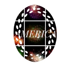 America Ornament (oval Filigree) by okhismakingart