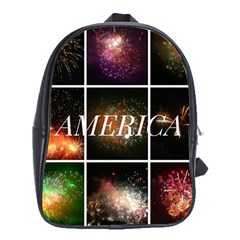 America School Bag (xl) by okhismakingart