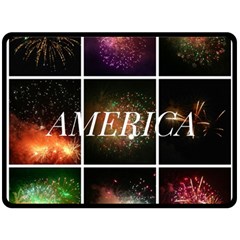 America Double Sided Fleece Blanket (large)  by okhismakingart