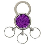 Queen Annes Lace in Purple 3-Ring Key Chains Front