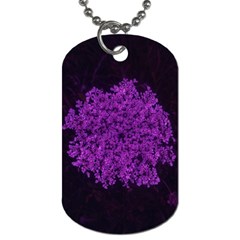 Queen Annes Lace In Purple Dog Tag (one Side) by okhismakingart