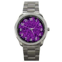 Queen Annes Lace In Purple Sport Metal Watch by okhismakingart