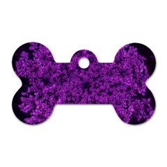 Queen Annes Lace In Purple Dog Tag Bone (two Sides) by okhismakingart