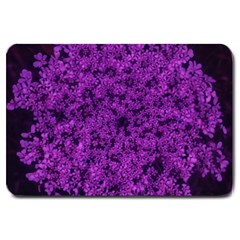 Queen Annes Lace In Purple Large Doormat  by okhismakingart