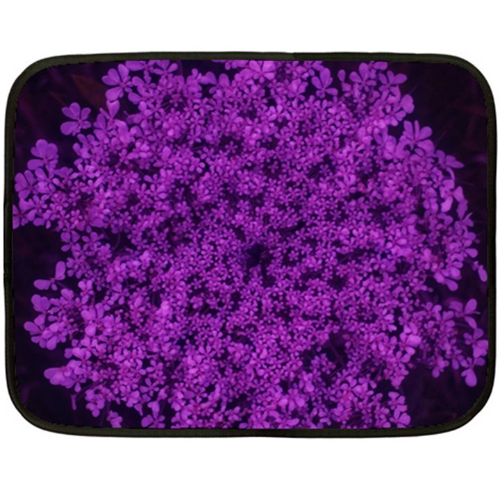 Queen Annes Lace in Purple Double Sided Fleece Blanket (Mini) 