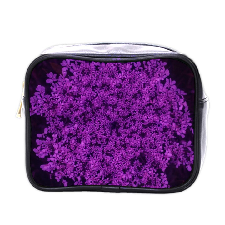 Queen Annes Lace in Purple Mini Toiletries Bag (One Side)