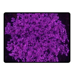 Queen Annes Lace In Purple Double Sided Fleece Blanket (small)  by okhismakingart