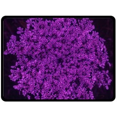 Queen Annes Lace In Purple Double Sided Fleece Blanket (large)  by okhismakingart