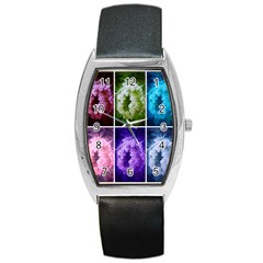 Closing Queen Annes Lace Collage (horizontal) Barrel Style Metal Watch by okhismakingart