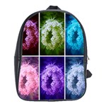 Closing Queen Annes Lace Collage (Horizontal) School Bag (Large) Front