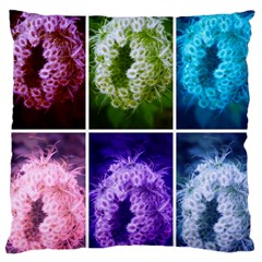 Closing Queen Annes Lace Collage (horizontal) Large Cushion Case (two Sides) by okhismakingart