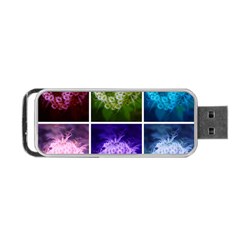 Closing Queen Annes Lace Collage (horizontal) Portable Usb Flash (one Side) by okhismakingart