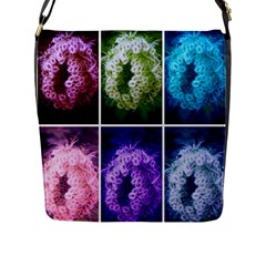 Closing Queen Annes Lace Collage (horizontal) Flap Closure Messenger Bag (l) by okhismakingart