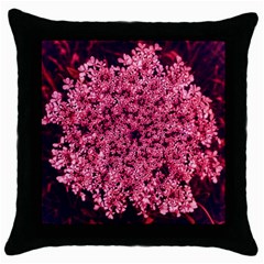 Queen Annes Lace In Red Part Ii Throw Pillow Case (black) by okhismakingart