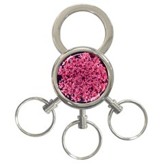 Queen Annes Lace In Red Part Ii 3-ring Key Chains by okhismakingart