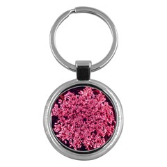 Queen Annes Lace In Red Part Ii Key Chains (round)  by okhismakingart