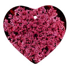 Queen Annes Lace In Red Part Ii Heart Ornament (two Sides) by okhismakingart