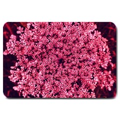 Queen Annes Lace In Red Part Ii Large Doormat  by okhismakingart