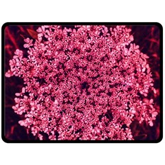 Queen Annes Lace In Red Part Ii Fleece Blanket (large)  by okhismakingart