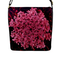 Queen Annes Lace In Red Part Ii Flap Closure Messenger Bag (l) by okhismakingart