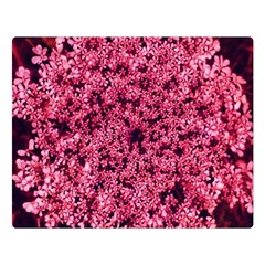 Queen Annes Lace In Red Part Ii Double Sided Flano Blanket (large)  by okhismakingart