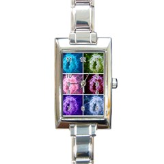 Closing Queen Annes Lace Collage (vertical) Rectangle Italian Charm Watch by okhismakingart