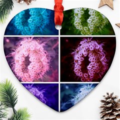 Closing Queen Annes Lace Collage (vertical) Ornament (heart) by okhismakingart