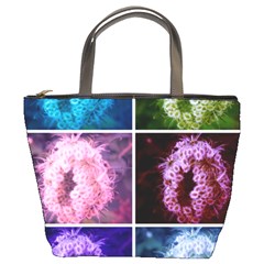 Closing Queen Annes Lace Collage (vertical) Bucket Bag by okhismakingart