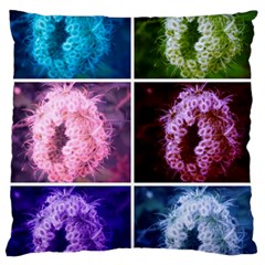 Closing Queen Annes Lace Collage (vertical) Large Cushion Case (two Sides) by okhismakingart