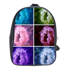 Closing Queen Annes Lace Collage (vertical) School Bag (xl) by okhismakingart