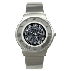 Queen Annes Lace In White Stainless Steel Watch by okhismakingart